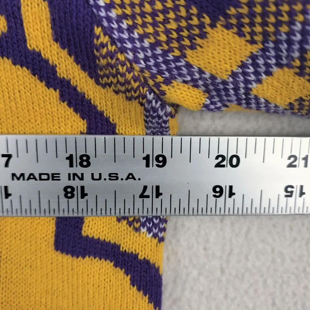 Minnesota Vikings Sweater Mens S Purple Gold Fair Isle Nordic Graphic Print SKOL